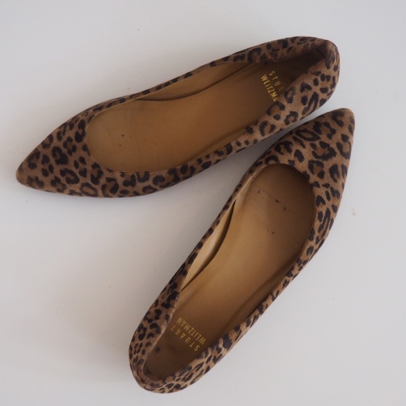 pointed leopard flats